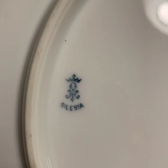Signed Silesia Floral Pattern Decorative Plate - Picture 2 of 3